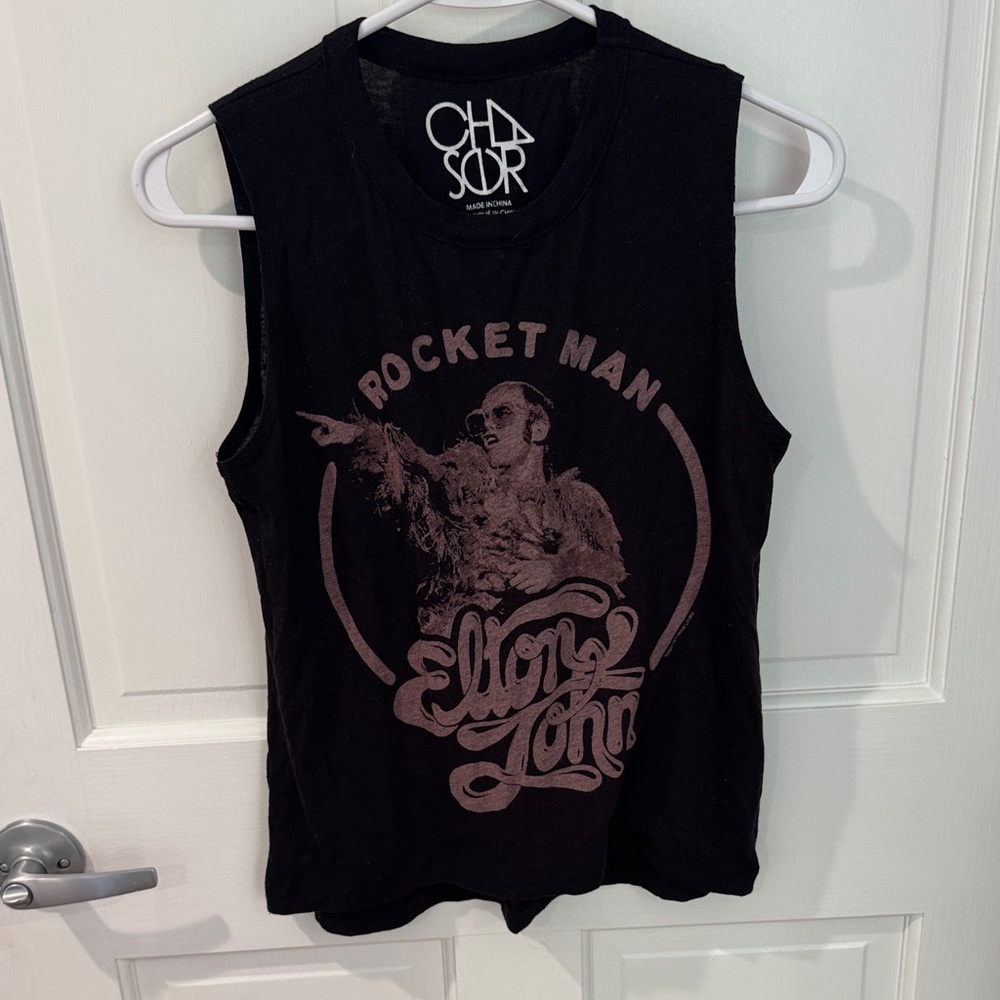 Chaser Elton John Graphic Tank Top